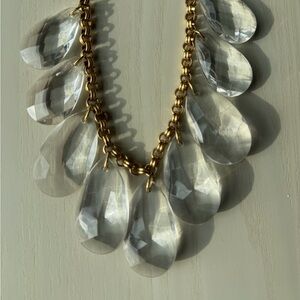 Kate Spade Gold Necklace with Faceted Teardrops